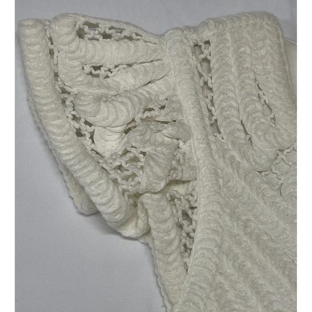 Maje Renaldi Sheath Mini Dress Ivory Cream White Crochet Women's Size 2‎